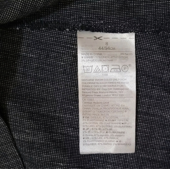 Banana Republic Linen Blend Sleeveless layered Blouse Size 8 Gray - Picture 4 of 7